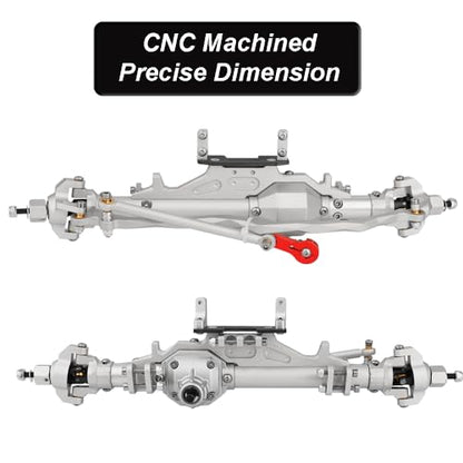 CNC Machined Aluminum Complete Front Rear Straight Axle for 1/10 RC Crawler Axial Wraith 90018 RR10 Bomber 90048 0301 AX10 Upgrade Parts