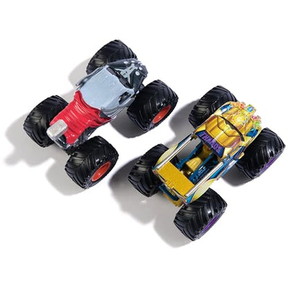 Monster Jam, Marvel Official Thanos Vs. Thor Die-Cast Monster Trucks, 1:64 Scale, Kids Toys for Boys and Girls Ages 3 and up - color: Iron Man Vs Thor