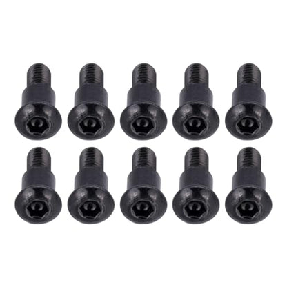 20PCS M3x4x10mm Hex Buttonhead Incision Kingpin Shoulder Screws for Axial SCX10 AR44 AR45 Capra Axle Vanquish F10 H10 Optic Axle (Black) - color: Black