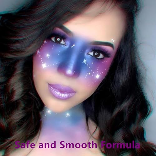 Go Ho Makeup Purple Body Paint(2.1 oz),Water Based Purple Face Paint and Body Paint for Airbrush Makeup Special FX, Cosplay, and Halloween Make up - color: Purple