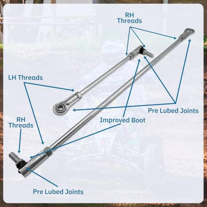 3/8-24 Short & Long Tie Rod Set w/Ends Replacement Fits Yerf Dog Go Kart Cart