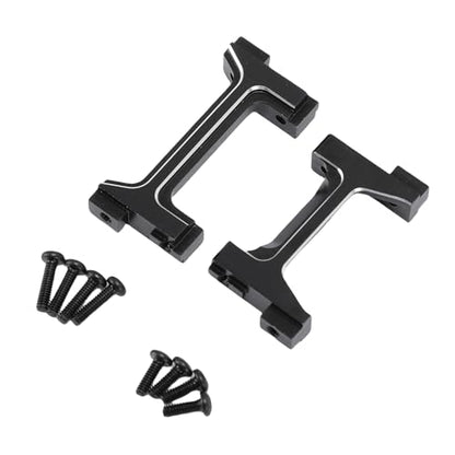 CNC Aluminum Bumper Bracket Set for 1/18 RC Car , Premium Front & Rear Mount for Off Road Crawlers - Black (2PCS)