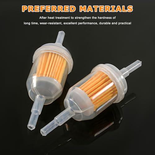 2 PCS Gas Inline Fuel Filters, 1/4" 5/16" Small Engine Motorcycle Gas Filter with Magnet, Inline Fuel Filters Replacement for AM116304 120-436 25 050 22-S Gy20709 21541500