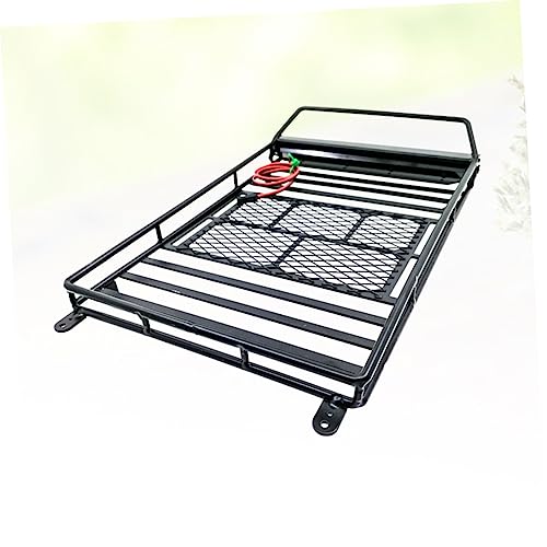 Alasum Car Roof Luggage Carrier Rack with Led Light Bar Storage Shelf for Rc Crawler Lightweight and Cargo Bracket for Outdoor Adventures
