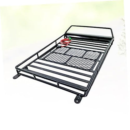 Alasum Car Roof Luggage Carrier Rack with Led Light Bar Storage Shelf for Rc Crawler Lightweight and Cargo Bracket for Outdoor Adventures