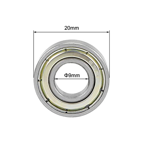 uxcell 699ZZ Deep Groove Ball Bearings Z2 9mm X 20mm X 6mm Double Shielded Carbon Steel 2pcs - size: 9mmx20mmx6mm