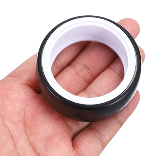 MECCANIXITY 2Pcs 1/10 RC On-Road Car Tyres, RC Drift Tires Hard Plastic Tyre Replacement for Remote Controlled Drifting Vehicles, Black White - color: Black White
