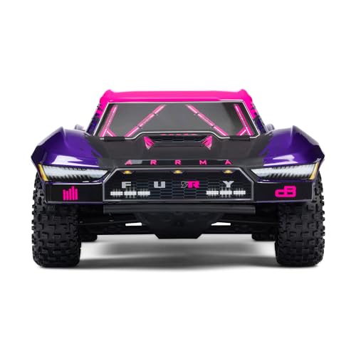 ARRMA RC Truck 1/10 FURY 2wd 223S BLX Brushless Short Course Truck RTR (Battery and Charger Not Included) with DSC, Purple, ARA3521T3 - color: Purple