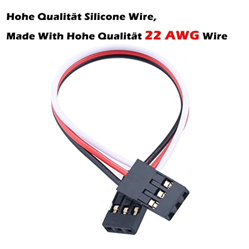 10pcs 10cm Male to Male JR Plug Servo Extension Lead Wire Cable 100mm AWG22 for RC Plane