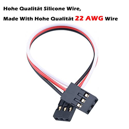 10pcs 10cm Male to Male JR Plug Servo Extension Lead Wire Cable 100mm AWG22 for RC Plane