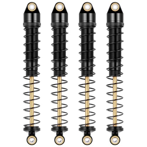 4Pcs Rc Metal Shock Absorber 70/80/90/100/110/120mm Damper For Tamiya CC01 TRX4 Axial SCX10 D90 D110 RR10 1/10 RC Crawler Car(Black) (110MM) - size: 110MM