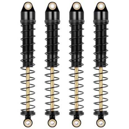 4Pcs Rc Metal Shock Absorber 70/80/90/100/110/120mm Damper For Tamiya CC01 TRX4 Axial SCX10 D90 D110 RR10 1/10 RC Crawler Car(Black) (110MM) - size: 110MM