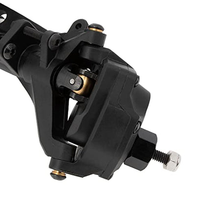 MEUS RACING SCX10 Axles Front & Rear Portal Axles for Axial SCX10 SCX10 II 1/10 RC Crawler Upgrade Pasrts, Nylon Axles with Steel Gears and Metal Bearings (Black) - color: Black
