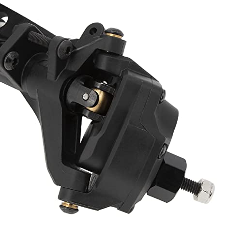MEUS RACING SCX10 Axles Front & Rear Portal Axles for Axial SCX10 SCX10 II 1/10 RC Crawler Upgrade Pasrts, Nylon Axles with Steel Gears and Metal Bearings (Black) - color: Black