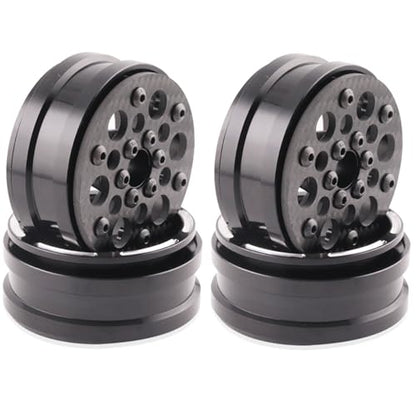 1.9" Aluminum Beadlock Wheel Rims 4PCS Carbon Fiber for 1/10 RC Crawler TRX4 Axial Capra SCX10 VS4-10 Gen8 Upgraded Carbon Fiber 1.9 Beadlock Wheel Rims - style: TXW-LG-C