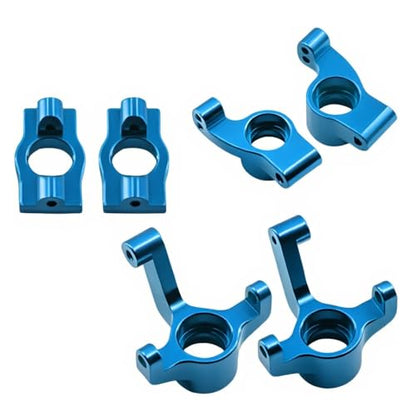 Front Steering Knuckles, Caster Blocks C Hubs and Rear Hubs Meta Aluminum for Losi Micro b Losi Micro t Upgrades Parts 1/24 1/28 Accessories Rc Car 2WD Buggy RTR LOS00007 Replacement (Red) - color: Red