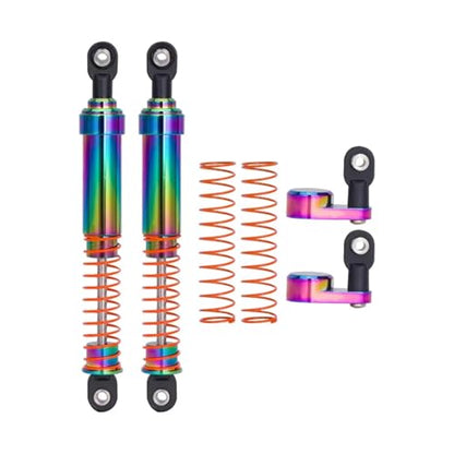 RC Models Parts For LCG Cheater Rigs For SCX10 For TRX4 For Capra VS4-10 1/10 RC Crawler 2Pcs Aluminum Big Bore Shocks Oil Damper With Offset Shock Cap(105mm) - size: 105mm