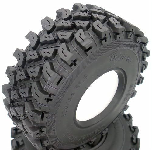 1.9 Crawler Tires 120mm/4.72in RC Rubber Tyre Set Wheel Tires for 1:10 RC Crawler Axial SCX10 90046 SCX10 III AXI03007 Tamiya CC01 D90 D110 (4Pcs) (B1901)