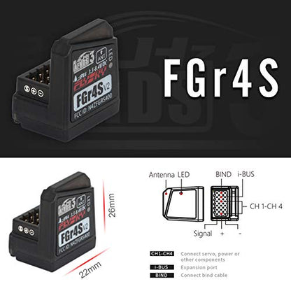 Flysky FGR4S V2 Receiver AFHDS 3 Built-in Single-Antenna Bidirectional PWM/PPM/IBUS Output Receiver for Flysky NB4 PL18 RC Transmitter