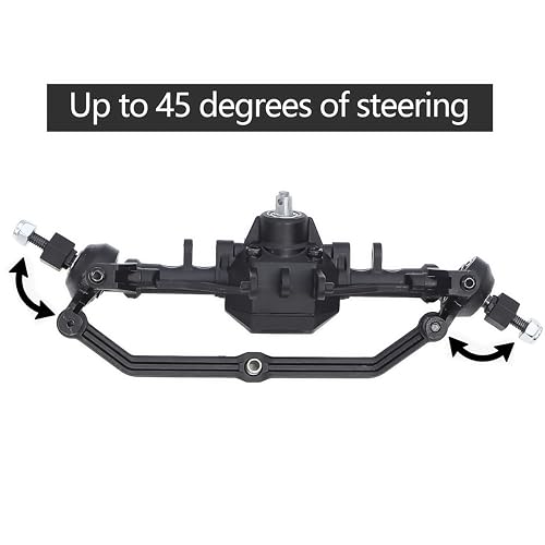 TRX4M Axles Complete Set- TRX4M Front & Rear Straight Axle Assembly Direct Fit for TRX-4M 1/18 RC Crawler (Fits Bronco/F150) - OEM Replacement & Upgrade Parts (Differential Cover -2)