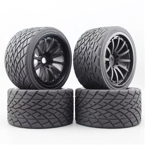 for HPI for Traxxas 17mm Metal Hub 26412 4pcs RC 1/8 for Monster Truck On Road Wheels&Tire Set Tyre 12 Spoke Rc Car Tires