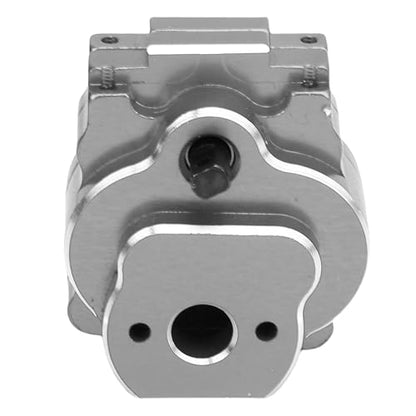 24:1 Complete Transmission Gearbox, CNC Aluminum Alloy RC Crawler Gearbox, Metal Gear Set with 24:1 Reduction Ratio for Ascent - 18 1/18 RC Car Upgrade Part (Grey) - color: Grey