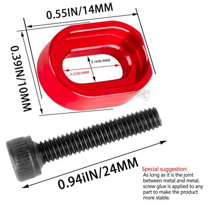 RC 7075 Aluminum Motor Mount Washers Shims Upgrades Part for 1/5 Scale TRX X-MAXX 6S 8S XRT 8S RC Car.Shims with Screws Hops Up,Red - color: Red(for 1/5)