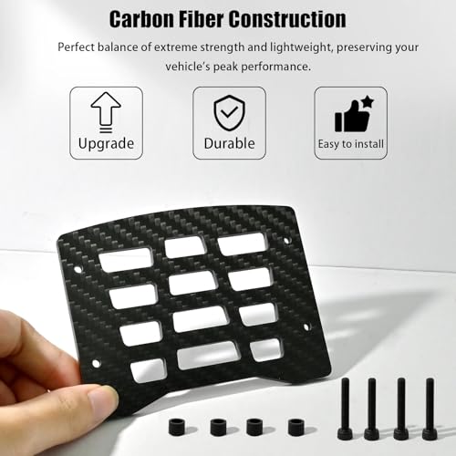 Roof Rack Mount Plate Carbon Fiber RC Upgrade Part for Arrma 1/14 1//16 Mojave Grom RC Car Roof Rack Trim Plate