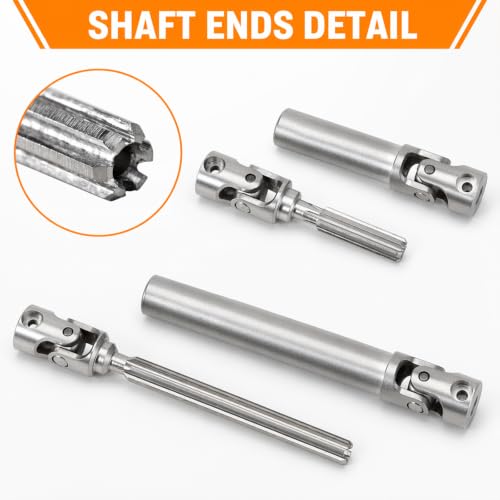 SCX24 Driveshaft Set, 20g Stainless Steel, 2-Pack | Front and rear center drive shafts, compatible with SCX24 Gladiator and Dodge Power Wagon RC crawler