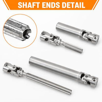 SCX24 Driveshaft Set, 20g Stainless Steel, 2-Pack | Front and rear center drive shafts, compatible with SCX24 Gladiator and Dodge Power Wagon RC crawler