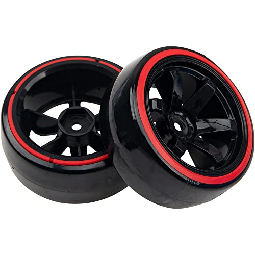 1/10 RC Drift Car Tires Hard Plastic Tyre & 12mm Hex Hub Wheel Rims 6 Spoke & 1/10 RC Drift Car Tires Hard Plastic Tyre & 12mm Hex Hub Wheel Rims 6 Spoke