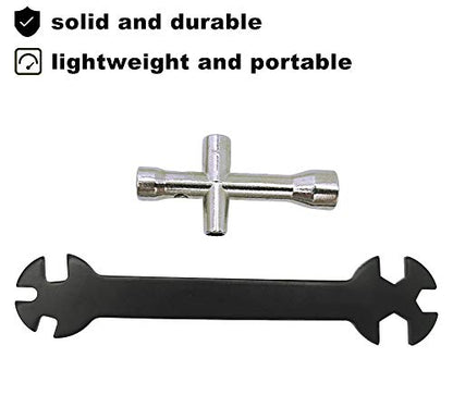 RC Multi-Function Turnbuckle Wrench & Cross Wrench for RC Repair Work | Steel RC Car Multi-Function Tool - 6 in 1 Special Wrench 3/4/5/5.5/7/8MM with Cross Wrench for 1/8 1/10 1/12 1/14 1/16 Cars