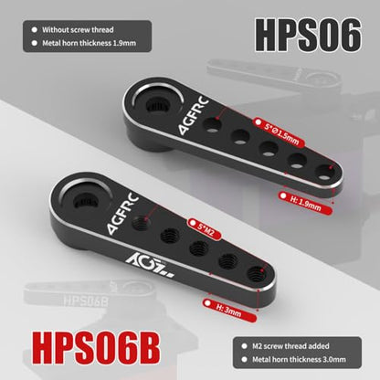 AGFRC 25T Extra Thick CNC Servo Horn for Micro RC (HPS06B) | Extra Thick Design for Higher Durability, Ideal for SCX24 1/24 Crawler, Fits AGFRC A20/A24/A27/B13 Series