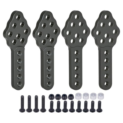 CNC Aluminum Shock Mount 4pcs Adjustable for SCX10 1/10 RC Crawler | Metal shock mount stand with adjustable height and angle.For Axial SCX10 90046 D90 D110.Upgrade for RC suspension tuning.