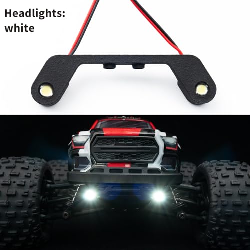 RC Front&Rear Lights Kits for Arrma 1/18 Granite Grom | Headlight Taillights Set RC Crawler Car Upgrade Parts