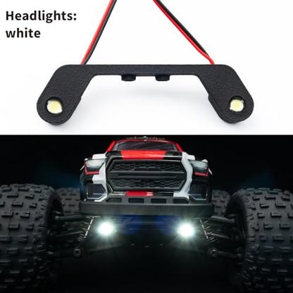 RC Front&Rear Lights Kits for Arrma 1/18 Granite Grom | Headlight Taillights Set RC Crawler Car Upgrade Parts