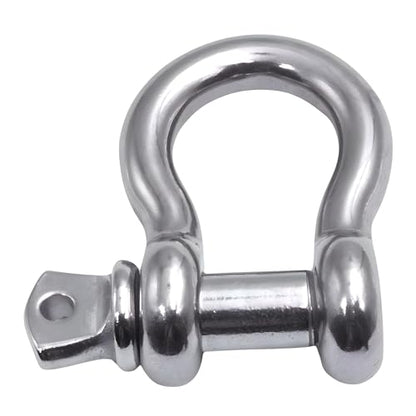 316 Stainless Steel Bow Shackle with Oversized Screw Pin, Marine-Grade Hardware for Anchor Lines, Towing, Dinghies, Canoes, Trailers, Utility Tie-Downs & Off-Road Recovery - size: 3/4" with 7/8" Pin 4.4T WLL, style: 10-Pack