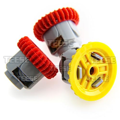 TEESE 24pc Differential-Gear-Box-Kit, Compatible with Technic-Parts, for STEM-MOC-EV3-Project-Track-Car-Bulk- Blocks (Random Color)