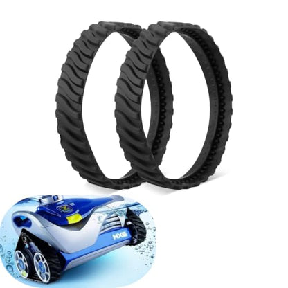 2 Pack R0526100 Pool Cleaner Tire Tracks, Replacement for Zodiac MX6 MX8 Elite & MX6/MX8 Pool Cleaners, Heavy Duty Non-Slip Rubber Wheel Belts