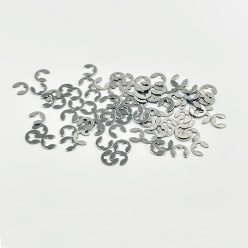 100PCS RC Car Shaft Fastener Clip E-Clips Buckle for RC Car Truck DIY Model Toy Circlip Retaining Ring Washer Parts (M2.5) - style: M2.5