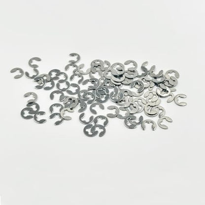 100PCS RC Car Shaft Fastener Clip E-Clips Buckle for RC Car Truck DIY Model Toy Circlip Retaining Ring Washer Parts (M2.5) - style: M2.5