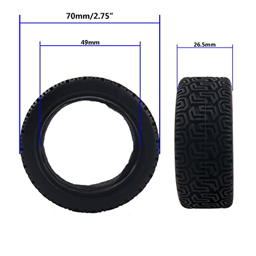 RC 12mm Hex Hub Wheel Rims & Rubber Tires Compatible with HSP Tamiya HPI Kyosho 1/10 On-Road Touring Car WLtoys 1/14 144001 Traxxas 1/16 Slash RC 1/18 A959B Buggy (Red) - color: Red