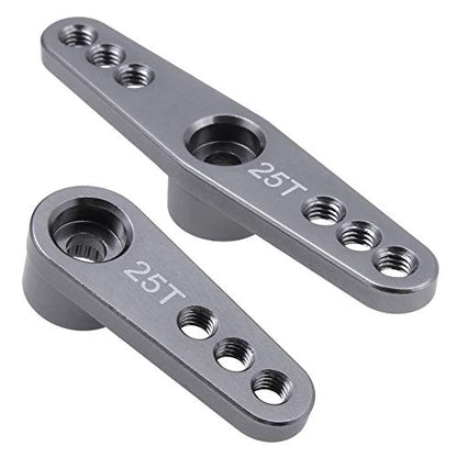 2-Pack Metal 25T Servo Horn Steering Arms M3 Thread for Futaba Savox Power HD HSP MG995 MG996 Servo Motor