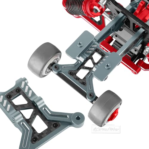 RC Upgrades Part for 1/8 Typhon 6S BLX,Alloy Front Rear Suspension Arms,Turnbuckles Links,Front Knuckles Steering Blocks &Rear Hub Stub Axle Carriers,Wing Mount &Wheelie Bar Set,Titanium - color: Titanium(1set)