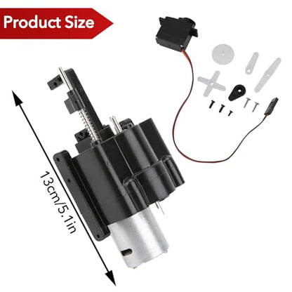 WPL Motor Upgrade Kit with 2-Speed Gearbox & High-Torque Servo ABS Transmission System for 1/16 Scale RC Cars Compatible with WPL C14 C24 C34 Models, Heavy Duty Replacement Parts