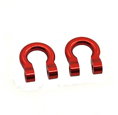 4PCS 1:10 Aluminum Metal D-Ring Tow Shackle Red for 1/10 Traxxas TRX-4 RC Crawler Car