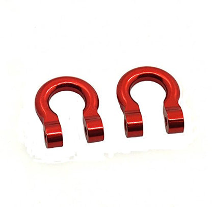4PCS 1:10 Aluminum Metal D-Ring Tow Shackle Red for 1/10 Traxxas TRX-4 RC Crawler Car