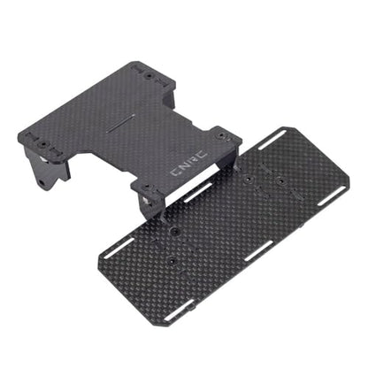 SCX10 Battery Tray,Carbon Fiber Battery Tray Front Mounted Low Center of Gravity for 1/10 RC Crawler Car Axial SCX10 II 90046 90047 Upgrade Parts