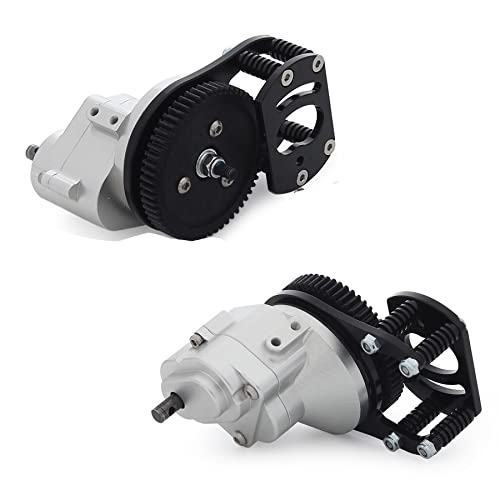 Metal D90 Single Speed Transmission Gearbox with Clockable Motor for 1/10 RC Crawler RC4WD Gelande II FJ40 G2 D110 DefenderTF2 - color: Single Speed Transmission