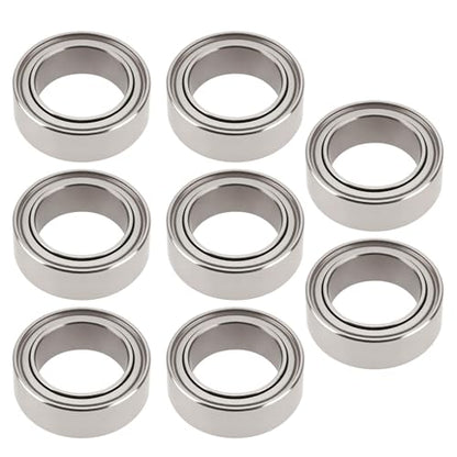 8pcs R168Z RC Car Wheel Bearings 1/4 x 3/8 x 1/8 Compatible with MJX Hyper Go 1/16 H16BM 14301 14302 H14BM H16GT H16DR 16207 16208 16209